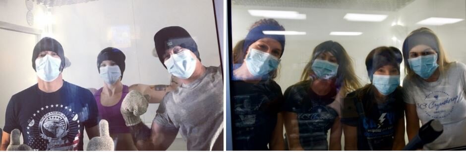 Wasted Money: These unfortunate customers did not experience a true cryotherapy session due to their clothes and the lack of a cryogenic temperature below -160°F.
