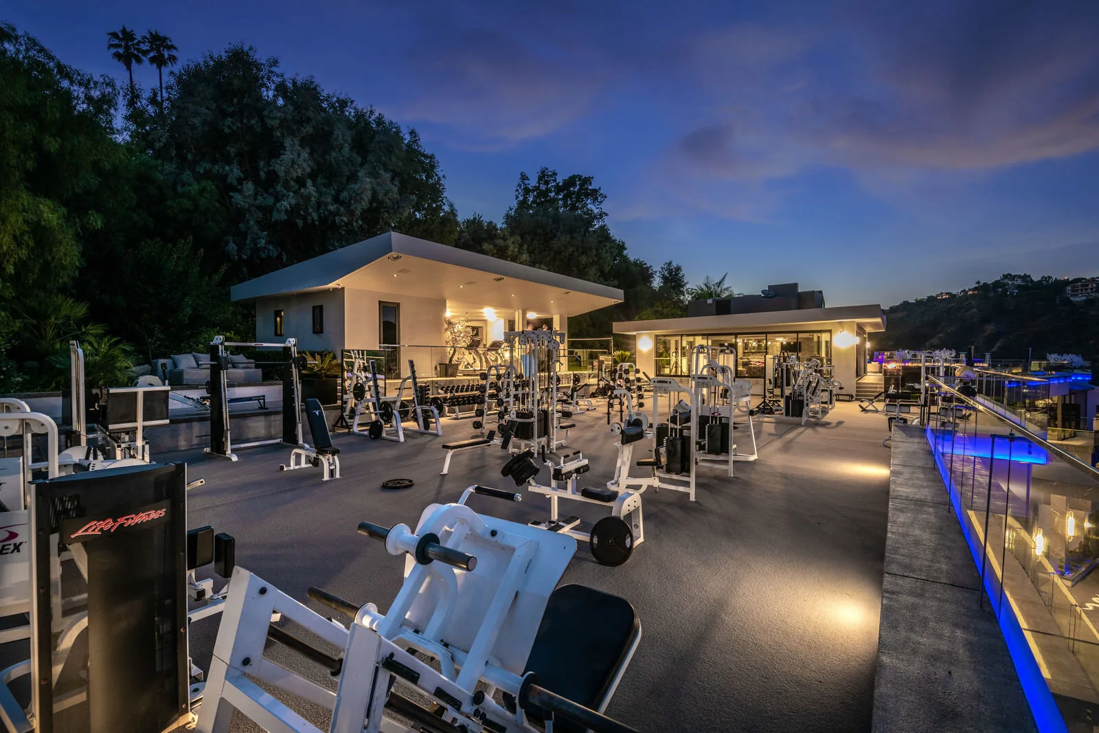 Dan Bilzerian’s home gym in Los Angeles