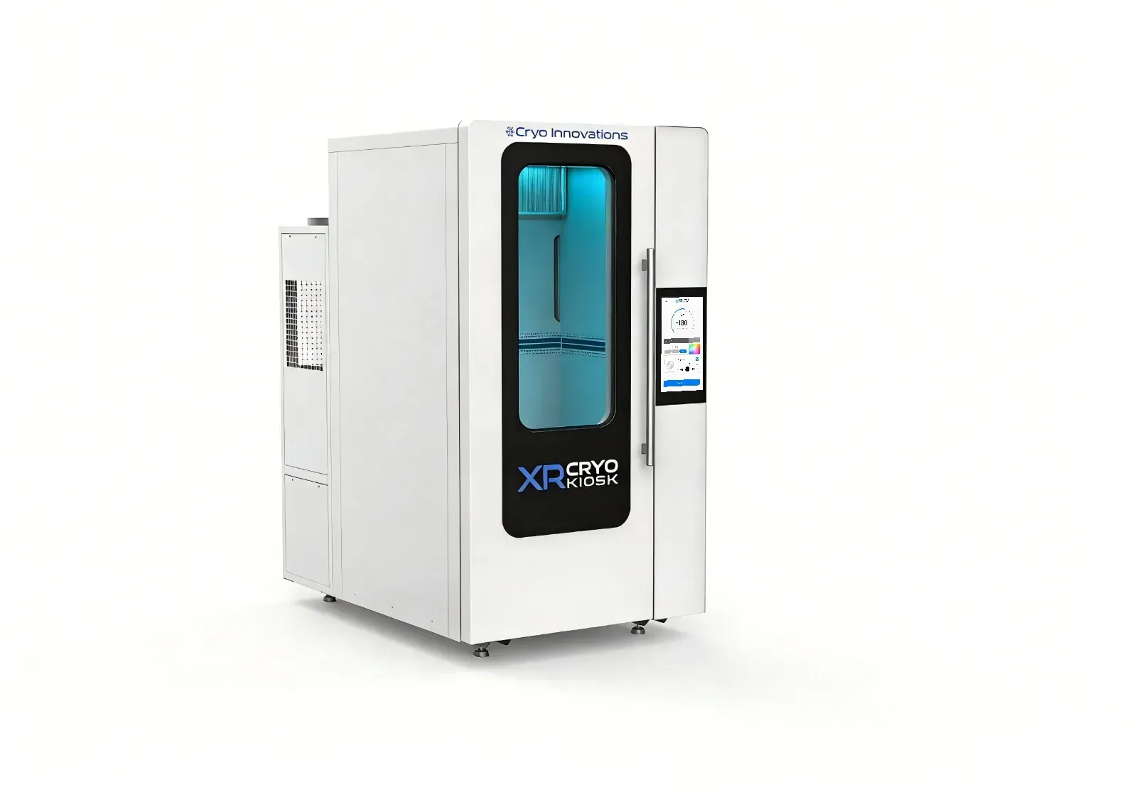 The XR Cryo Kiosk, three-quarter view